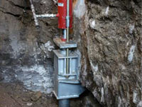 Foundation repair contractors lifting a structure in San Francisco.